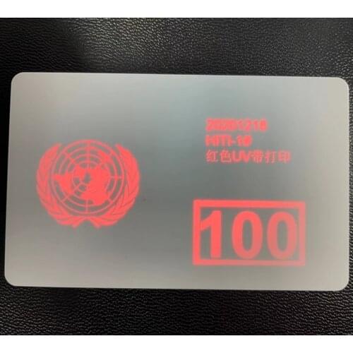 800015-UV red color Fluorescent Thermal Transfer Ribbon 1000prints/roll for Zebra P310 P330i P430i ID card printers