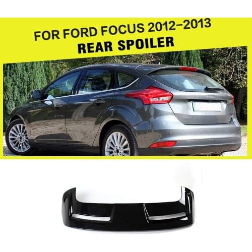 ABS Black Painted Car Boot Lip Spoiler For Ford Focus Hatchback 12-13