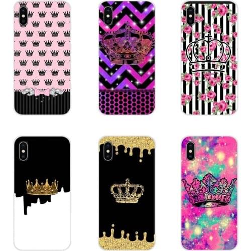 Accessories Phone Cases Covers For Samsung A10 A30 A40 A50 A60 A70 M30 Galaxy Note 2 3 4 5 8 9 10 PLUS Queen princess crown