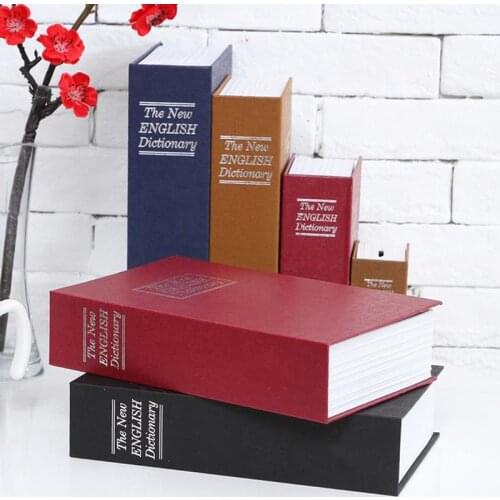 English Dictionary Safe Book Bank Shaped Piggy Bank Metal Coin Bank Money Box Figurines Saving Money Home Decor Gift For Kids