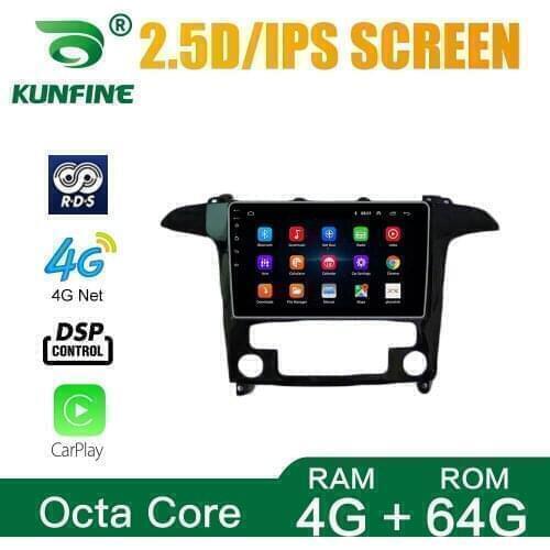 Car Radio For Ford S-MAX 2007-2008 AT AC Octa Core Android 10.0 Car DVD GPS Navigation Player Deckless Car Stereo Headunit