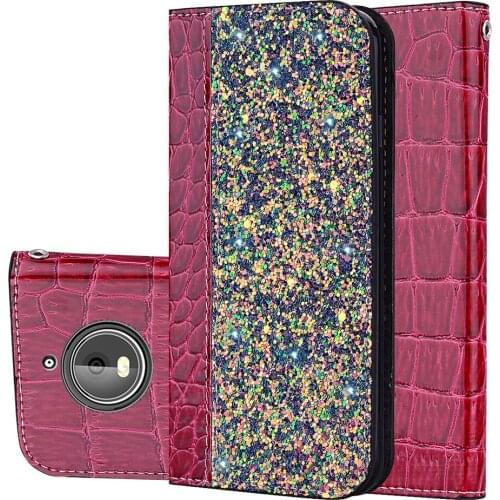 Glitter Bling Cases For Motorola Moto G5S Leather Wallet Magnetic Flip Crocodile Skin Case For Moto G5S XT1793 XT1794 XT1792 5.2