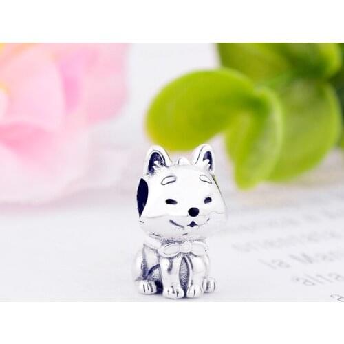 925 Sterling Silver Japanese Akita Inu Dog Bead Fit Original Pan Charm Bracelet Bangle For Making Women Berloque 2020 New