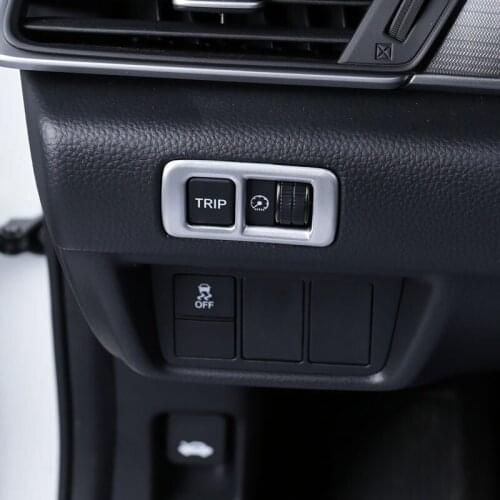 For Honda Accord 10th 2018 2019 Accessories ABS Chrome And Carbon Fibre Car Upper Left Middle Control Box Decoration Car Styling