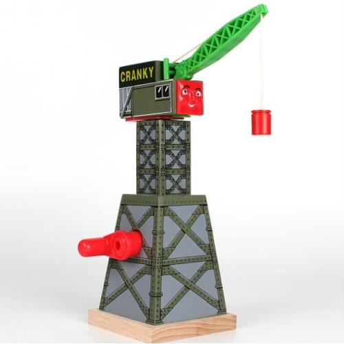 EDWONE Wood CRANKY Crane Locomotive Accessory for Wood Train Toy Magnetic Models Toys Gift for Kids Children