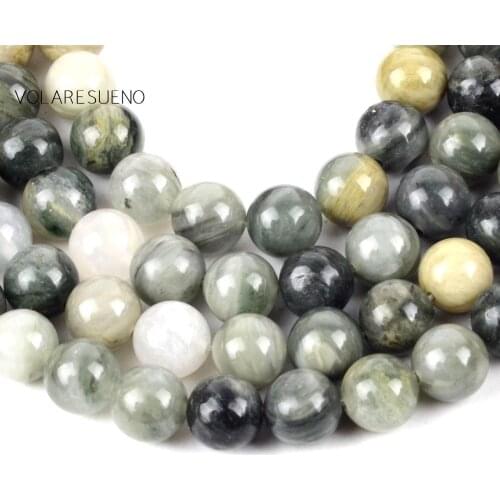 Natural Green Grass Agates Stone Round Loose Beads For Jewelry Making 4-10mm Spacer Beads Fit Diy Bracelet Necklace Accessory15