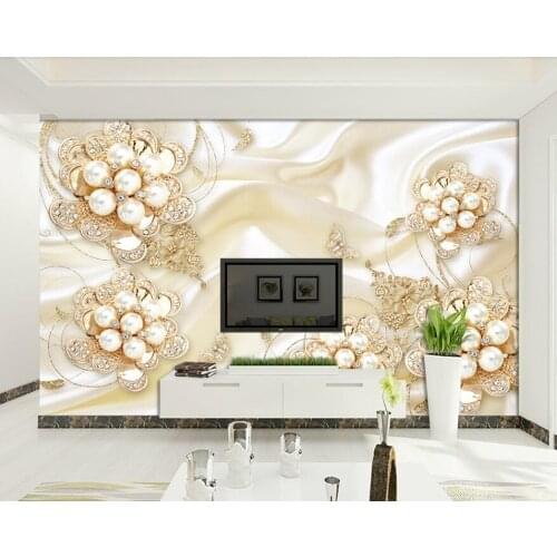 European luxury palace jewelry flower 3d wallpaper mural Papel de parede,living room TV sofa wall bedroom wall papers home decor