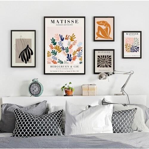 And Prints Wall Art for Living Room Home Decor Abstract Curve Geometry Poster Matisse Canvas Painting Colorful Style Posters