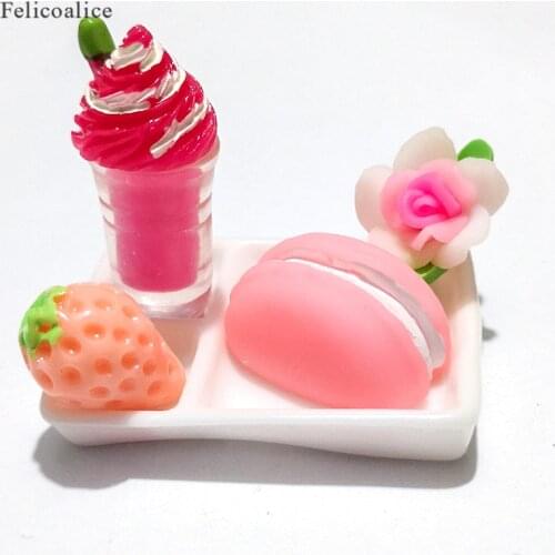 Artificial Resin Macaron Fruit Simulation Food Model Ornaments Fake Cake Photography Props DIY Accessories Crafts Home Decor