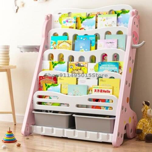 Childrens Baby Toy Bookshelf, Toddlers Home Finishing Picture Book Shelf, Multi-layer Large Storage Cabinet, Baby