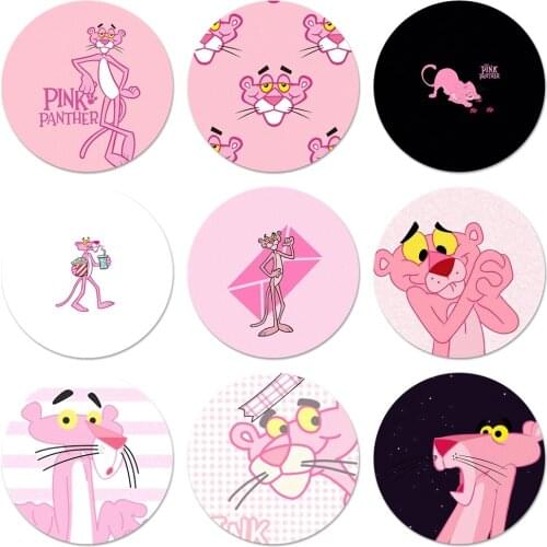 Korea Pink Panther Icons Pins Badge Decoration Brooches Metal Badges For Backpack Decoration