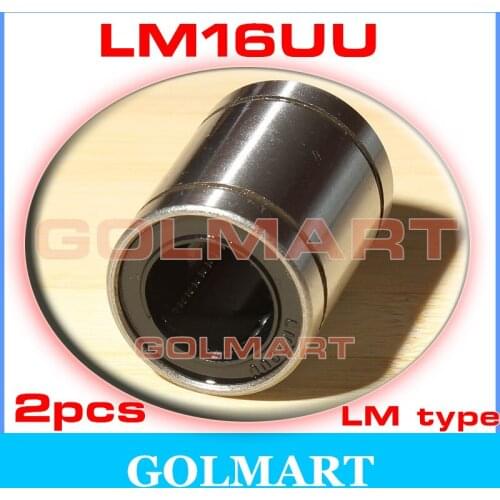 2pcs Linear Bearings New Precision LM16UU Bearing 16*28*37mm Linear Motion Bush Bushing for 16mm shaft rail