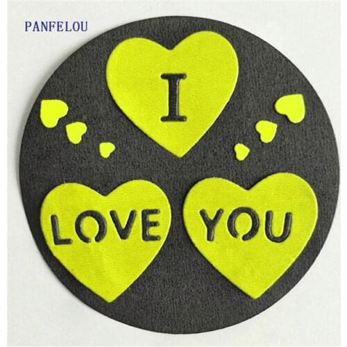 PANFELOU Metal craft Love the disc paper die cutting dies for Scrapbooking/DIY Easter wedding Halloween cards