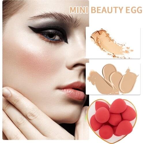Mini 10 Colors Makeup Sponge Puff Face Foundation Powder Cream Sponges Cosmetic Puff Powder Puff Women Beauty Makeup Tool TSLM