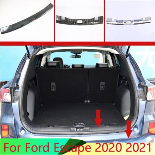 For Ford Escape Kuga 2020 2021 Car Accessories Stainless Steel Rear Trunk Scuff Plate Door Sill Cover Molding Garnish