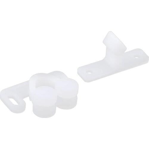 Plastic Tension Roller Catch Latch for Marine Boat RV Caravan Cupboard Cabinet Closet Doors - White