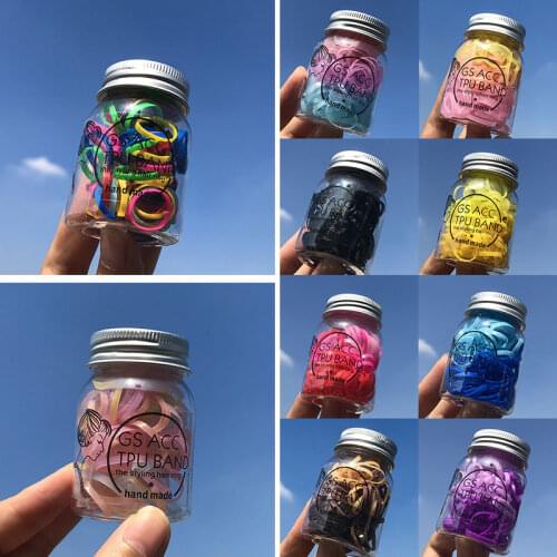 120pcx/Box Children Candy Color Hair Bands Girls Rubber Band Ladies Elastic Hair Ties Girl Tie Braids Hair Accessories