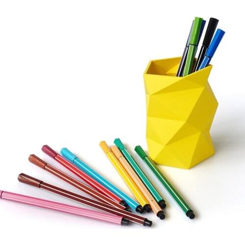 For Silicone Pencil Holder Silicone Pen Cups Geometric Pencil Holder Creative Design Pencil Holder For Office