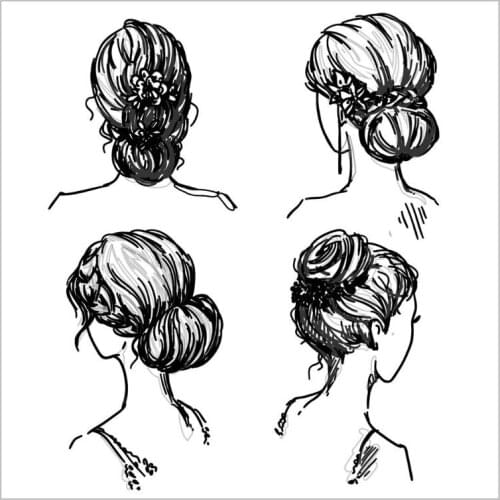 Pretty Long Hair Girls Clear Stamp For Scrapbooking Transparent Silicone Rubber DIY Photo Album Decor