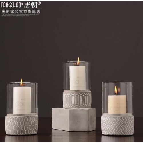 Modern Wedding Decorations Candle Holders Glass Rustic Outdoor Nordic Style Candle Holder Garden Candelabros Dinner Table BW50ZT