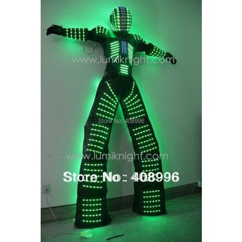 LED robot costume /David Guetta LED robot suit/ illuminated kryoman Robot