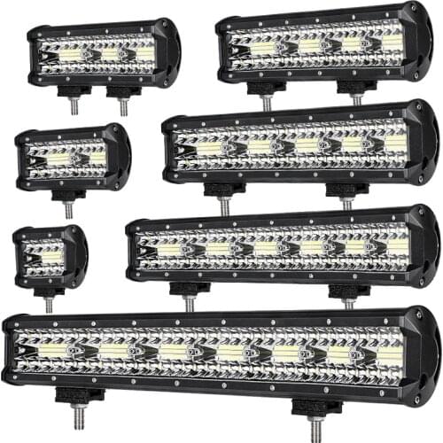 Tri Row LED Light Bar 4'' 7'' 10'' 12'' 15'' 20'' inch Combo beam LED Work light barre led 4x4 for Tractor ATV OffRoad 12V 24V