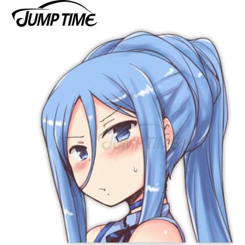 Jump Time Aoki Hagane no Arpeggio Takao 11 Cute Anime Girl Peeker Vinyl Decal Window Waifu Car Stickers