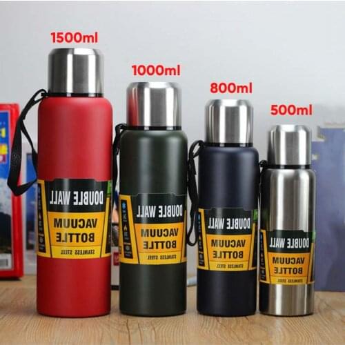 Large Capacity Stainless Steel Water Bottle Vacuum Flasks Thermoses Sports Travel Pot Outdoor Thermos Bottles Thermal Water Cup