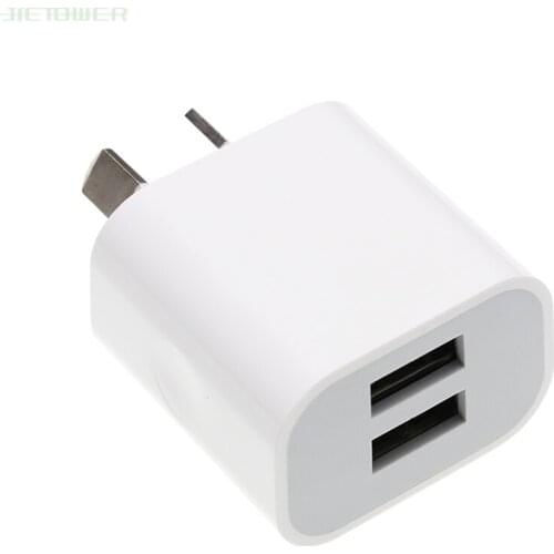 50pcs/lot AU Plug 2USB / 2 Two USB Ports Mobile Phone Charger DC 5V 2A Output Power Adapter Used for iPhone iPad Tablet PC