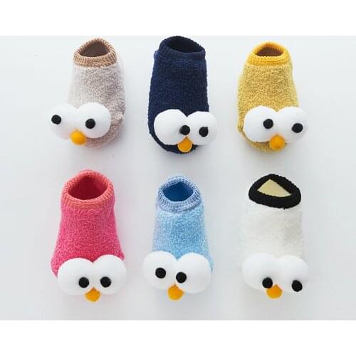 Winter Baby Socks Newborn Slipper Shoes Cute Cotton Socks Cartoon Baby Socks Shoes Slippers Anti-Slip Baby Step Socks Dropship