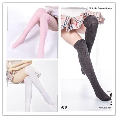 1/6 Female Figure Action Toy Clothes MM08 Stockings White Black Or Pink For 12inches Girl Model Doll Body Accessory In Stock