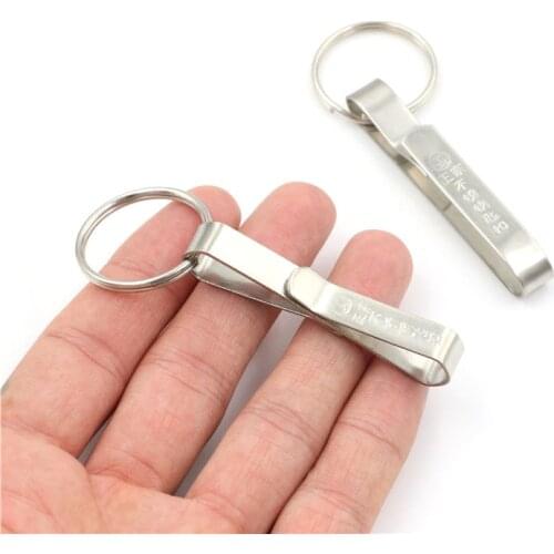 1PCS Stainless Steel keyrings Compact Quick Release Keychain Belt Clip Key Ring Holder