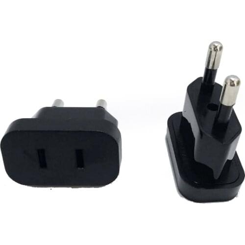 10PCS 2Pin CN US To 4.8mm EU Euro Europe Plug Converter Travel Electrical AC Power Adapter Socket 2 Round Travel adapter Socket