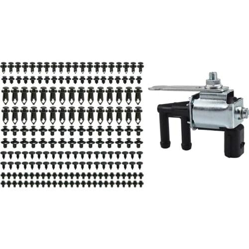 190 Pcs Car Push Pin Rivet Trim Clips & 1x Vapor Canister Purge Solenoid Valve for Mazda 6 626 MPV MX5 RX-8 Protege