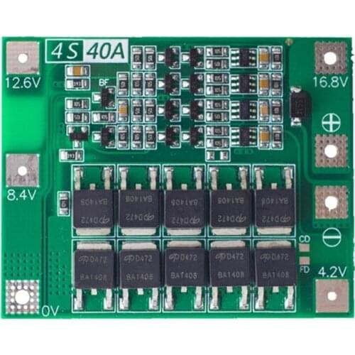 4S 40A Li-ion Lithium Battery Charger Protection Board 14.8V 16.8V Enhance/Balance For Drill BMS Motor K1X2