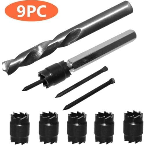 9pcs Spot Weld Drill Bit HSS Rotary Spot Weld Drill Remover Sheet Metal Hole Cutter Panel Separator for Woodworking Tools