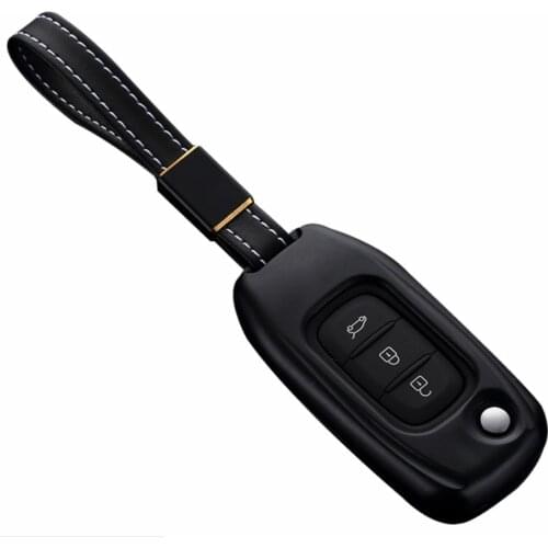 Car Aluminum Alloy Key Cover Case Holder Shell For Renault Koleos 2017 Kadjar Folding Key Wallet Accessories