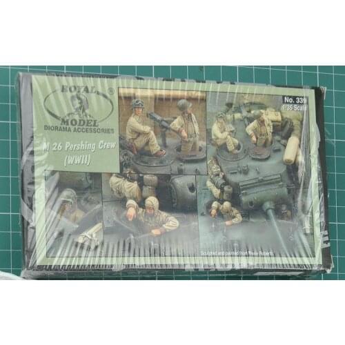 1/35 WWII US M26 Pershing Crew (4 Resin Figures/Set) No Tank Without Color Box