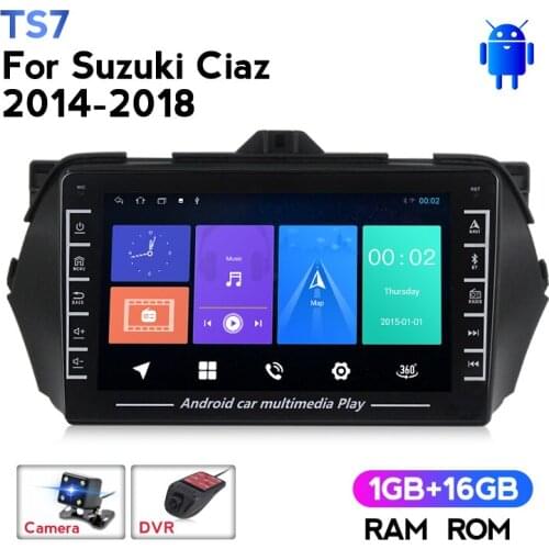 IPS Screen 1280*720 Android wifi 4G full touch screen for SUZUKI Alivio CIAZ 2014-2018 gps navigation player Head Unit Stereo