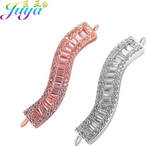 Jewelry Findings Components CZ Rhinestone Connector Charms Lobster Chains Earrings Hooks For Women Fashion Jewelry DIY Making