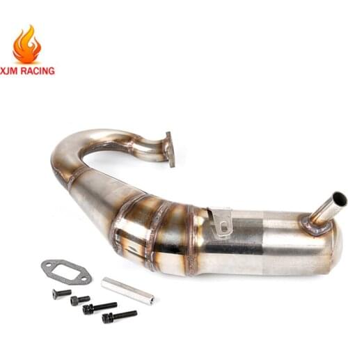 Exhaust Pipe Silencer R2 (stainless Steel) Fit 23cc -45cc Engines for 1/5 Losi 5ive T Rofun Rovan Lt Kmx2 RC CAR TOYS PARTS