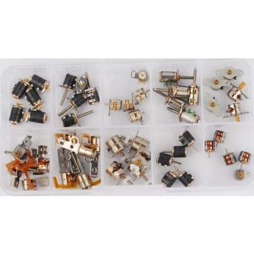 HOT SALE !!2 boxes 100PCS 10 kinds of 4 Wire 2 Phase micro stepper motor