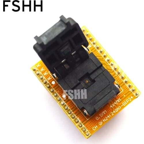 IC TEST Detect QFN24 to DIP24 DFN24 WSON24 MLF24 programmer adapter ic test socket QFN24 4mmX4mm 0.5mm 24QN50S14040-B socket