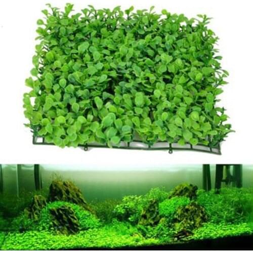 Artificial Green Grass Lawn Fish Tank Decoration Mat Long-lasting Sharp/Round Leaf Eco-friendly Home Gardening Accessories
