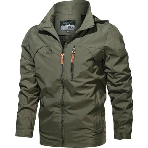 New Spring Autumn Plus Size Hooded Jacket Men Windproof Waterproof Outdoor sports Outerwear Hoodies Long Sleeve Coat