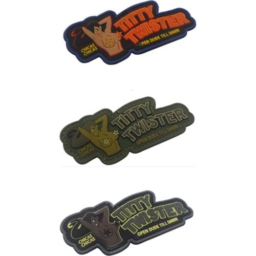 NEW DESIGN PVC patch RARE 1996 FROM DUSK TILL DAWN MOVIETITTY TWISTER PVC PU patch Badges For Clothing Backpack