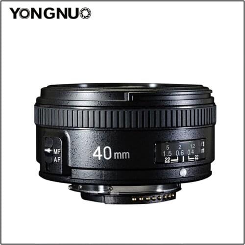 YONGNUO 40MM Lens YN40mm F2.8 AF/MF Auto Manual Focus Lentes For Nikon DSLR Cameras television worker televizyon