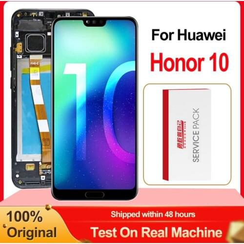 Original 5.84'' LCD With Fingerprint For Huawei Honor 10 LCD Display Touch Screen Digitizer Assembly COL-AL10 COL-L29 COL-L19