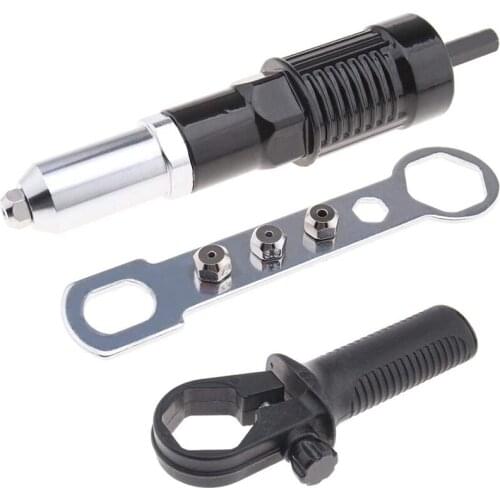 ABSF Electric Rivet Conversion Connector Adapter Riveted Joint Riveter Insert Attachment with Non-Slip Handle Wrench Kit