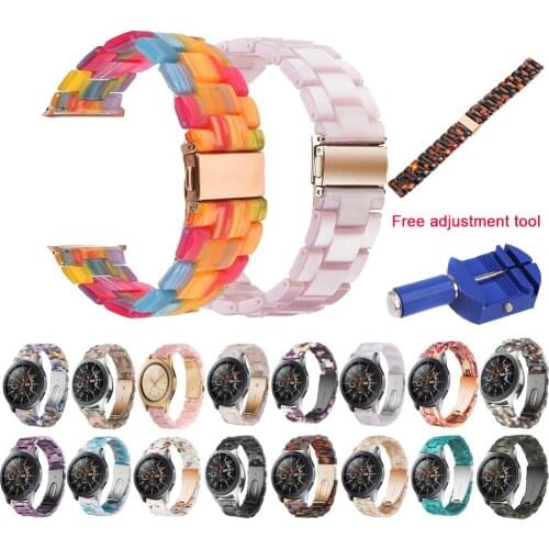 22mm Resin strap for Samsung Gear S3 colorful Watchband Women men strap 20mm for Samsung Galaxy watch Active Wristband Belt